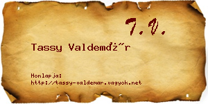 Tassy Valdemár névjegykártya
